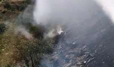 حريق في مشحا أتى على 3000 متر من اشجار الزيتون