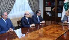 الرئيس عون عرض مع شقير وطربيه الأوضاع الإقتصادية والمالية في البلاد