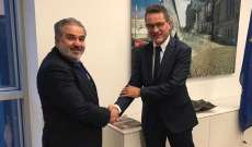 عميد الخارجية في "القومي السوري" التقى سفير ألمانيا في لبنان