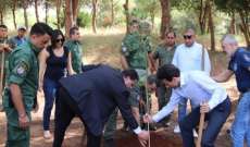 شبيب أشرف على زرع 800 من أغراس الأشجار في حرج بيروت