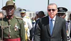 أردوغان وصل إلى زامبيا في زيارة رسمية