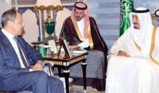 اجتماع مغلق بين الملك سلمان ولافروف في الرياض