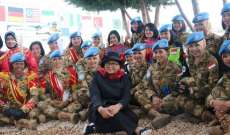 وزيرة خارجية إندونيسيا زارت كتيبة بلادها باليونيفيل:مستمرون بدعم السلام بلبنان