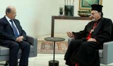 الرئيس عون التقى البطريرك يونان وعرض معه لتمثيل الطائفة بالمواقع الإدارية