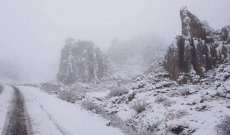 وزارة الاشغال أعادت فتح طريق الهرمل القبيات بعدما قطعتها الثلوج