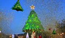 إضاءة شجرة الميلاد العاشرة في بنشعي