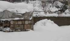النشرة: سماكة الثلوج في قاع الريم بلغت مترا ويُعمل على فتح الطرقات