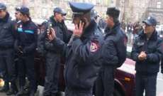 شرطة أرمينيا تصدت لمحاولات متظاهرين عرقلة الحركة المرورية وإغلاق الطريق الدولي