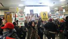 مظاهرة في نيويورك  تضامناً مع الطفلة الفلسطينية عهد التميمي