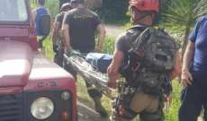 الدفاع المدني: انقاذ رجل جراء سقوطه عن مرتفع صخري في يحشوش