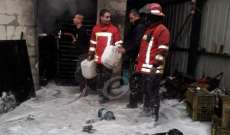 النشرة: إخماد حريق داخل معمل فحم مقابل مفرق درب السيم