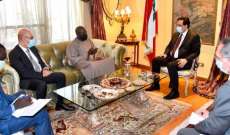 دياب استقبل سفير السنغال في لبنان بزيارة وداعية