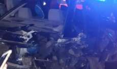 جريحان نتيجة حادث تصادم بين سيارتين في كفرشلان بالضنية 
