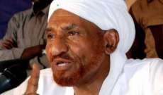 الصادق المهدي: لن أقبل بأي منصب في المرحلة الإنتقالية ولن أترشح للانتخابات السودانية