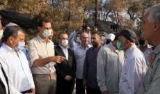 الأسد جال على المناطق التي طالتها الحرائق: سندعم العائلات التي فقدت الموارد