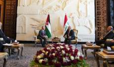 صالح أكد لملك الأردن أهمية تعزيز التعاون الثلاثي بين العراق والأردن ومصر