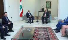 الرئيس عون: لبنان حريص على تعزيز علاقات التعاون مع العراق