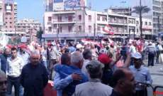 تجمع مطلبي كبير في ساحة النور في طرابلس