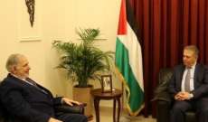 سفير فلسطين يستقبل سفير جنوب افريقيا في لبنان وسوريا