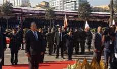 وصول الرئيس عون الى الكلية الحربية للمشاركة باحتفال عيد الجيش