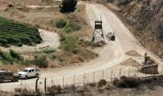 النشرة: قوة اسرائيلية مشطت الطريق العسكري المحاذي للجدار الحدودي