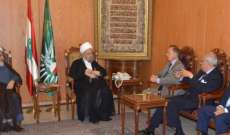 الشيخ قبلان استقبل سفير منظمة فرسان مالطا في لبنان