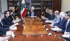 الرئيس عون التقى وفد مجموعة العمل المكلفة دراسة الوضع في سوريا