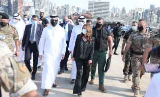 وزير الخارجية القطري يزور المرفأ برفقة عكر: شعب لبنان قوي وسينهض
