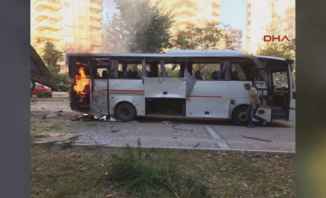 12 جريحا بانفجار استهدف حافلة للشرطة التركية في مرسين جنوب أنقرة
