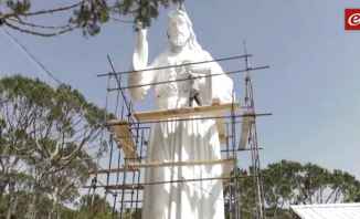 أكبر تمثال للسيد المسيح في الشرق الاوسط بتوقيع لبناني 