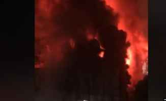حريق ضخم في كنيسة الأنبا بولا شمال القاهرة دمر معظم المبنى 