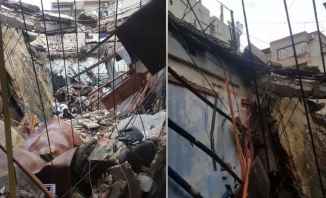 الجيش اللبناني يقوم بأعمال الإغاثة نتيجة انهيار سقف محل في التبانة