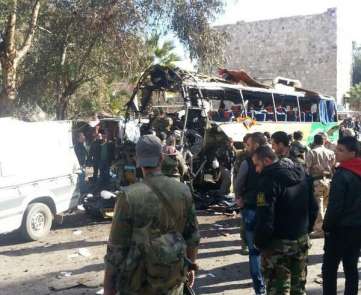 تفجير حافلة الزوار اللبنانيين بسوريا