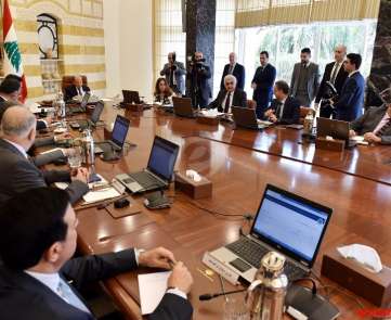 جلسة مجلس الوزراء في قصر بعبدا