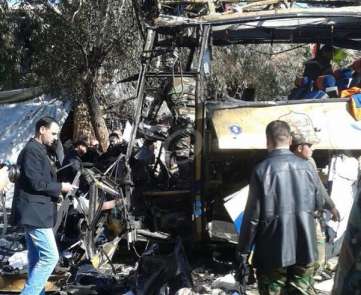 تفجير حافلة الزوار اللبنانيين بسوريا