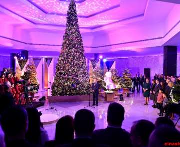 حفل اضاءة شجرة الميلاد في قصر بعبدا