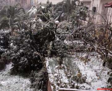 الثلوج في مدينة رام الله