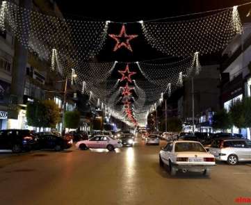 زينة الميلاد في بعض المناطق في العاصمة بيروت