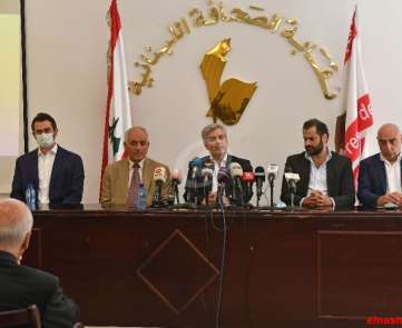 مؤتمر صحافي لنقابة مستوردي الادوية واصحاب المستودعات في لبنان