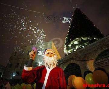 إضاءة شجرة الميلاد في مدينة القدس 