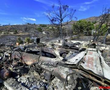 الأضرار الناجمة عن حرائق كاليفورنيا