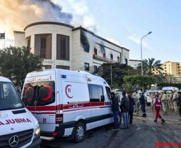 انفجار بمبنى الخارجية الليبية في العاصمة طرابلس