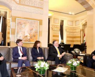لقاء رئيس الحكومة سعد الحريري ووزير الخارجية الأميركي مايك بومبيو