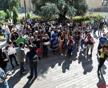 اعتصام أمام مبنى الادارة المركزية للجامعة اللبنانية