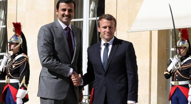 مكتب ماكرون: الرئيس الفرنسي سيلتقي أمير قطر بباريس في 19 أيلول