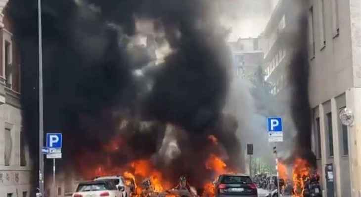 إصابة شخص بعد انفجار شاحنة تنقل حاويات للأكسجين في ميلان الإيطالية