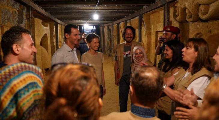  الأسد زار الانفاق التي حفرها المسلحون في حي جوبر   