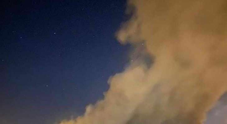 الطيران الحربي استهدف حي البيدر في بلدة مجدل زون وطلوسة