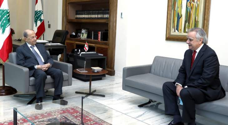 رئيس الجمهورية التقى سفير تشيلي في لبنان بزيارة وداعية