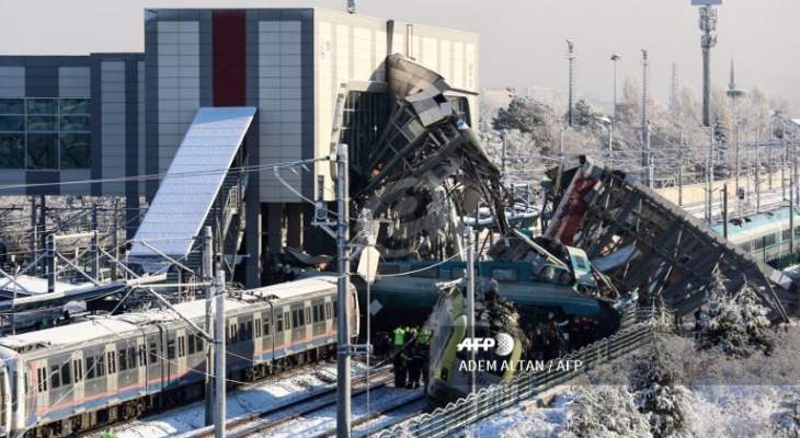 وزير النقل التركي: ارتفاع حصيلة حادث القطار في انقره الى 9 قتلى و47 جريحا
